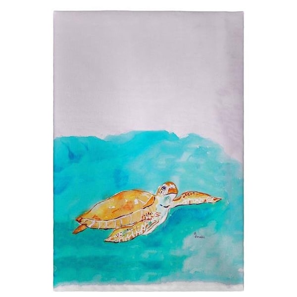 Betsy Drake Betsy Drake GT156 Brown Sea Turtle Guest Towel - 20 x 20 in. GT156 - main